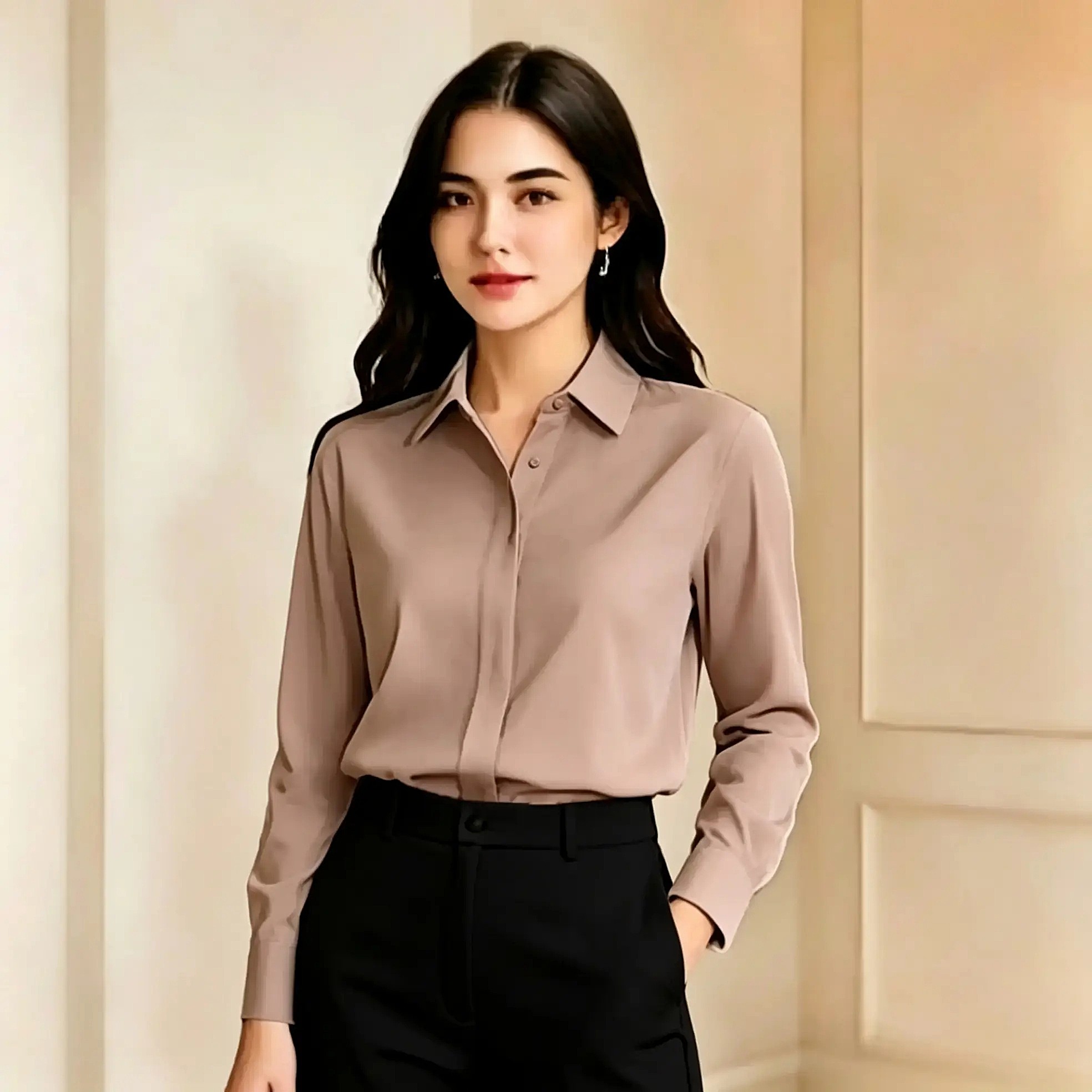 VORAN SERENA™ Premium Long Sleeve Essential Shirt - Image 4